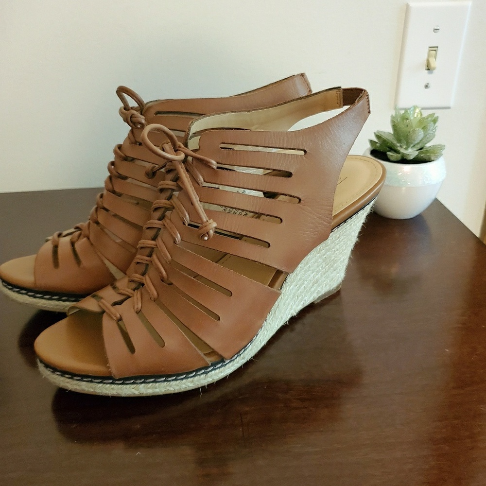 Circa Joan & David laced wedge espadrilles